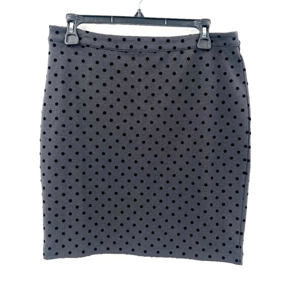 NEW LOFT mini pencil skirt stretch polka dot classic career business casual 6 - Picture 1 of 9